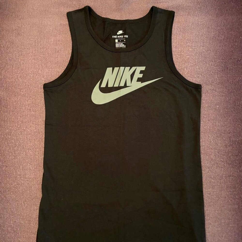 Nike Black Sleeveless Logo Tank Top Muscle Tee